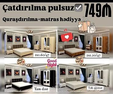 iwlenmiw termo: İkinəfərlik çarpayı, Termo, Dolab, 2 tumba, Azərbaycan, Yeni — 1