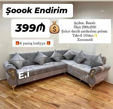 Divanlar: Künc divan, Yeni, Açılan, Bazalı, Parça, Şəhərdaxili pulsuz çatdırılma — 1