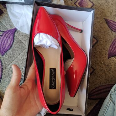 обувь кеды: Туфли 37, цвет - Красный
