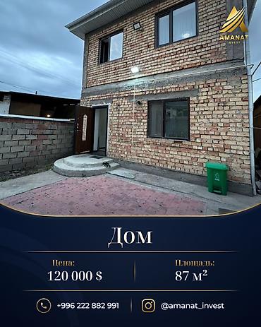 продается дом в рассрочку: 3 комнаты, 87 м², 2 соток, Бишкек — 1