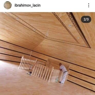 Tavan işləri: Taxta interyer işləmələri – tavan, divar və pilləkən - Material — 3