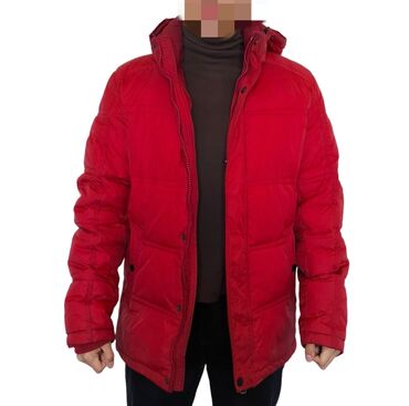 кожанный куртка мужской: Куртка цвет - Красный