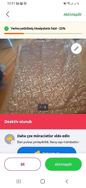 yorgan doşək: Məhsul: Yorgan və döşək dəsti Təsvir: - Ənənəvi əl tikişli yorgan və — 1
