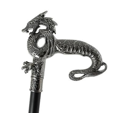 Əsa xasa baston çəlik Dragon fiqurlu dekorativ əsalı gəzinti çubuğu