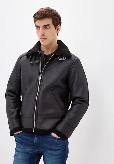 куртка мех: Мужская куртка, M, Jack & Jones, Новый, цвет - Черный, Самовывоз — 1
