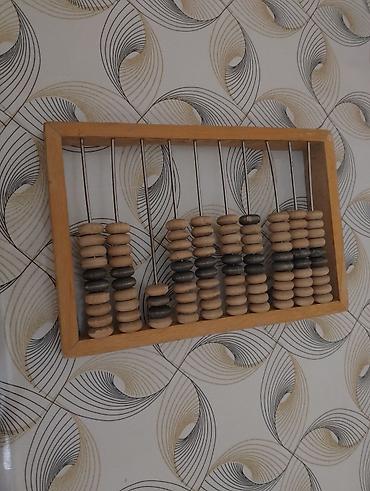 taxta oyuncaqlar: Taxta çərçivəli sayğac (abak) - Material: bərk taxta çərçivə, metal — 1