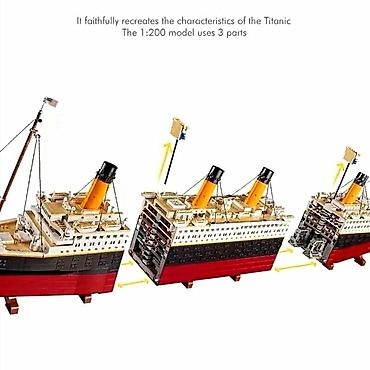 lego classic: Лего Конструктор "Титаник" Большой размер, 9090 деталей Длина 135 см — 4