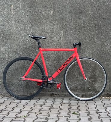 Велосипеды: Продаю фикс Фреймсет рама+вилка tsunami snm 100, материал алю, цвет