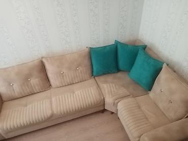 Künc divanı – bej rəngli, yumşaq parça üzlüklə - L‑şəkilli dizayn, 3 lalafo.az -da Künc divanı – bej rəngli, yumşaq parça üzlüklə - L‑şəkilli dizayn, 3