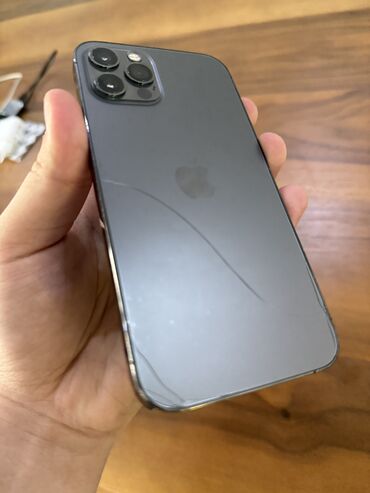 номер на телефон: IPhone 12 Pro, Колдонулган, 128 ГБ, Natural Titanium, Каптама, 76 %