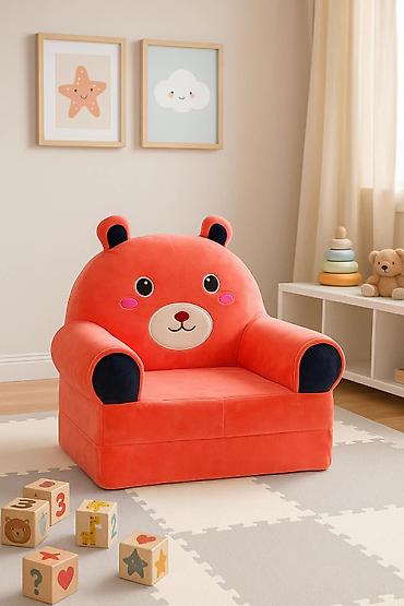 ikea beograd: Foteljica za decu Pink Bear – plišana rasklopiva foteljica/ležaj — 1