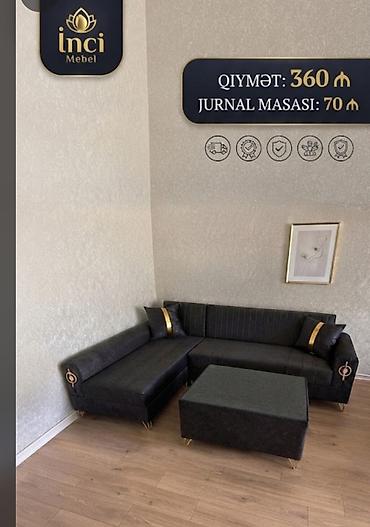 divan olcusu: Yeni, Künc divan, Qonaq otağı üçün, Açılan, Azərbaycan — 1