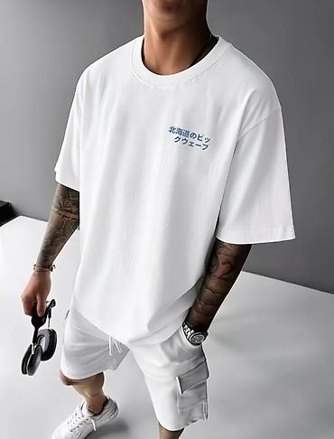 Футболки: Unisex “Hokkaido Wave” qısaqollu T‑şört - Rəng: ağ - Üslub — 2