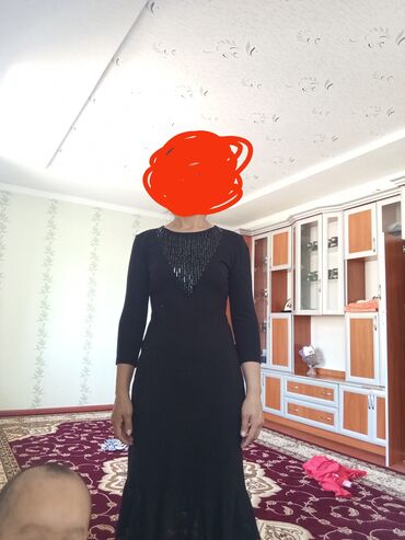 платья черное: Повседневное платье, Турция, 2XL (EU 44)