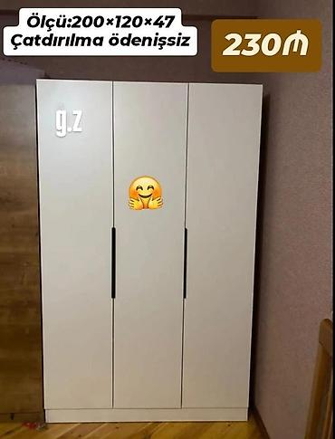 yuxuda banka sindirmaq: Dolab yeni qarderob paltar dolabı güzgüsüz 3 qapılı — 1