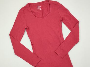 czerwona bluzki z różą: Блуза жіноча, XS, стан - Хороший