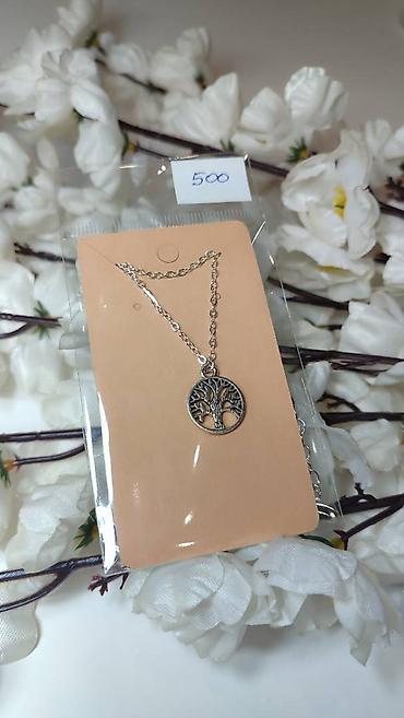 tiffany nis: Ogrlica sa priveskom Drvo života - Materijal: metal u srebrnoj boji - — 1
