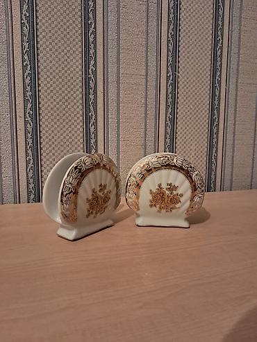 hədiyyəlik qutu: Porcelen peçetə tutacağı dəsti (2 ədəd) - Material: yüksək — 2