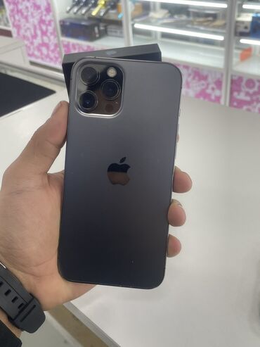 айфон xsr: IPhone 12 Pro Max, 256 ГБ, Midnight, Коргоочу айнек, Каптама, Кабель, 77 %