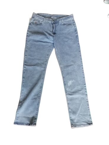черные джинсы с высокой талией: Джинсы S (EU 36), цвет - Синий