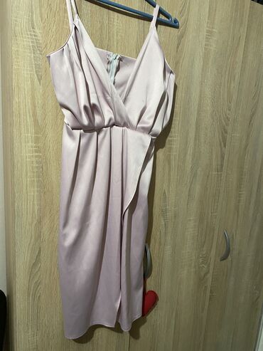 haljine od žerseja: M (EU 38), L (EU 40), bоја - Roze, Koktel, klub, Na bretele