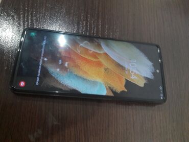 samsung s21 ультра: Samsung Galaxy S21 Ultra, Колдонулган, 256 ГБ, түсү - Кара, 2 SIM