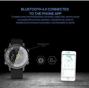 Ručni satovi: Sportski digitalni pametni sat sa okruglim FSTN ekranom i metalnim — 4