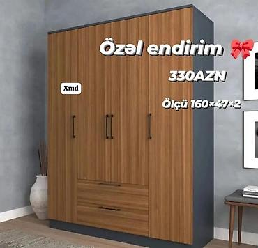 seyf dolab: Düz dolab, Yataq otağı üçün, Paltar üçün, 4 qapılı — 1