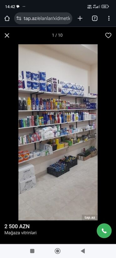 Rəf vitrinləri: Mağaza vitrinləri və ticarət rəfləri dəsti Təsvir: - — 1