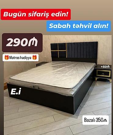 kvadrat masa: Yeni, İkinəfərlik çarpayı, Matras ilə — 10