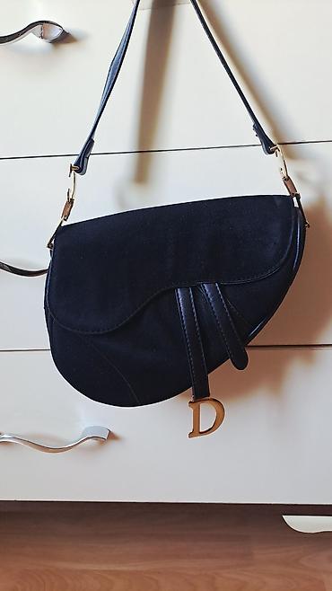 dior sumka: Qadın çiynəasma çantası – qara “saddle” dizaynı - Rəng: Dərin qara - — 2