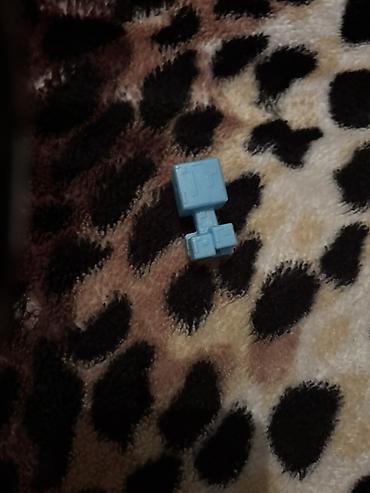 oyuncaq xəncərlər: Mini fiqur – mavi rəngli “Minecraft” üslublu Creeper - Material: sərt — 4