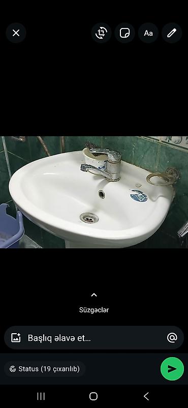 Hamam üçün ayaqlı keramika əl-üz yuma lavabosu - Material