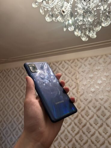 Техника для кухни: Samsung Galaxy A21S, цвет - Синий, Отпечаток пальца
