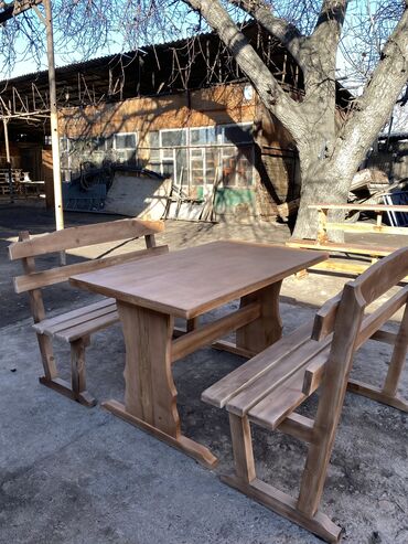кресло кафе: Деревянный Комплект Размеры стола 1,20 на 75 высота 75 Размеры