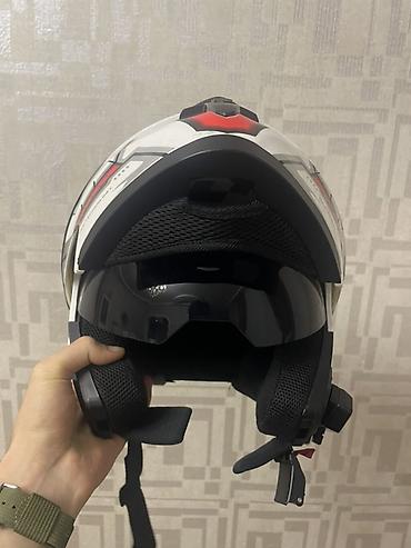 salyan moto: Moto dəbilqə – UCHOOSE, tam üzlü - Dizayn: ağ-qara-qırmızı futuristik — 9