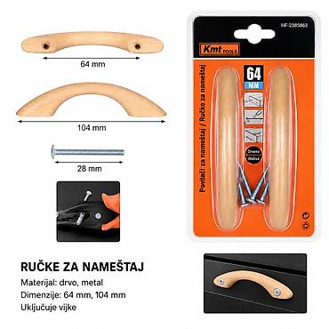 KMT drvena ručka za most 2385863 Opis: - Drvena ručka za