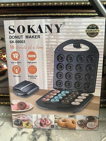 Донатница SOKANY SK-08002 - За раз выпекает 16 мини‑пончиков -