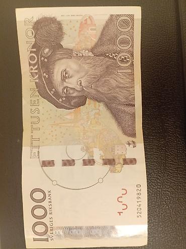 sintezator satılır: Məhsul: İsveç kronu banknotu – 1000 SEK (Ett Tusen Kronor) Təsvir: - — 1