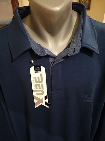 premiate plave: Novi muski pamucni duks sa kragnom u velikom broju Benx 5XL Plavi — 2