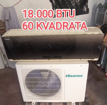 kondisioner mini: Кондиционер Hisense, Б/у, 50-60 м², Сплит-система, Нет кредита, Платная установка