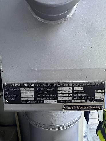 Оборудование для производства: BÖWE P 525 quru təmizləmə maşını - Brend/model: BÖWE P 525 (Böwe — 2