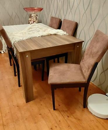 Qonaq otağı üçün, İşlənmiş, Dördbucaq masa, 6 stul lalafo.az -da Qonaq otağı üçün, İşlənmiş, Dördbucaq masa, 6 stul