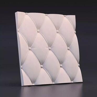 панели 3d: Гипсовые 3D панели "Кожа вытянутая" для декорирования стен 50×50