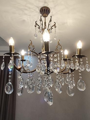 omid cilcıraq: Çılçıraq, 6 lampa, Xrustal — 2