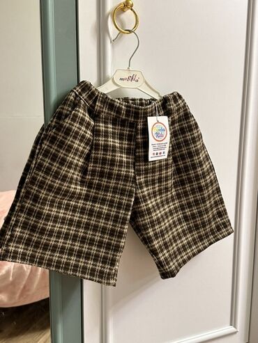 детские вещи из хлопка: Uşaq şortu – Kiny Kids - Naxış: qəhvəyi-bej rəng tonlarında