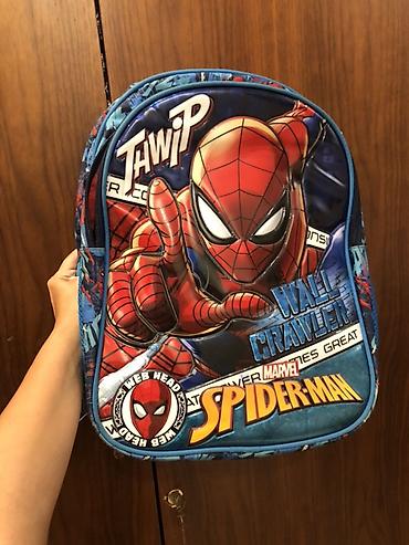 Marvel Spider-Man uşaq məktəb çantası - Rənglər: mavi əsas tonlarda