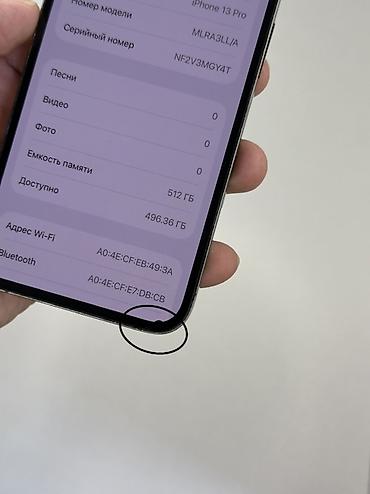 Apple iPhone: IPhone 13 Pro, Б/у, 512 ГБ, Графит, 94 % — 3