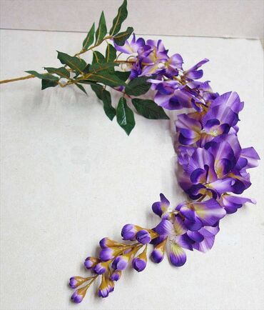 цветок для дома: Цветок искусственный (глициния сиреневая) высота 95 см