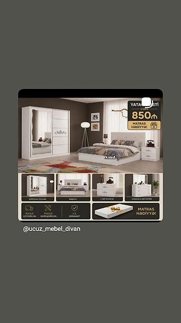 dəsti: Yataq + Qonaq + Künc Divan Dəsti – birlikdə Paketin tərkibi: - Yataq — 5